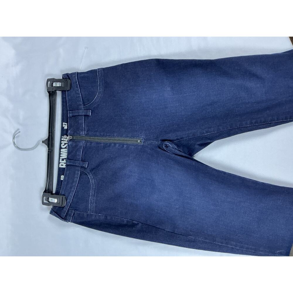 REWASH Blue Skinny Stretch Denim Jeans Zip Solid 5-Pocket Women's Regular - Picture 3 of 4